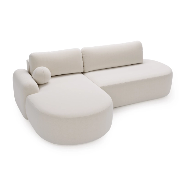 JASNOBEŻOWY NAROŻNIK AGAT O Z FUNKCJĄ SPANIA DO SALONU LAMBI - GÓRA